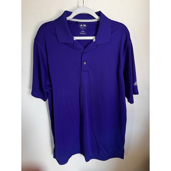 adidas Golf Climalite Men's Polo Shirt Size Large Purple Workout - Picture 1 of 8